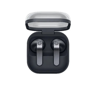 Samsung Galaxy Buds4 true wireless noise cancelling earbuds in the premium metallic Silver color variant option.