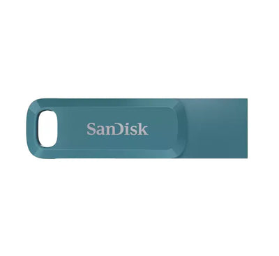 SanDisk Ultra Dual Drive Go plugged into a USB-C smartphone for easy mobile photo and video backup.