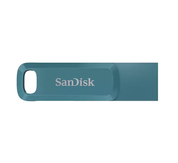 SanDisk Ultra Dual Drive Go plugged into a USB-C smartphone for easy mobile photo and video backup.