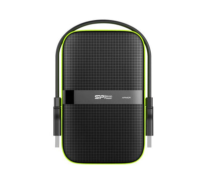 Front view of the Silicon Power Armor A60 2TB Rugged External Hard Drive available at ICT.com.mm.