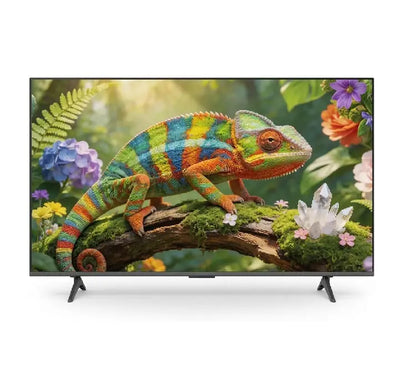 Skyworth Q6500K 55 inch 4K UHD QLED Google TV front view showcasing frameless bezel design