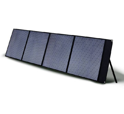 Super Seven Stars 400W Portable Solar Panel Compact Folded View with Carrying Handle.