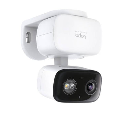 TP-Link Tapo C216 IP65 weatherproof camera mounted outdoors on a wall