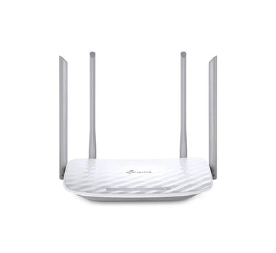 TP-Link Archer C50 AC1200 Wireless Dual Band Router front view showing its 4 external antennas.