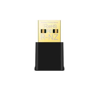 TP-Link Archer TX20U Nano AX1800 Wi-Fi 6 USB adapter isolated on a clean background.