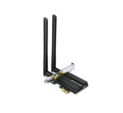 TP-Link Archer TX50E AX3000 Wi-Fi 6 Bluetooth PCIe Adapter card with dual antennas.