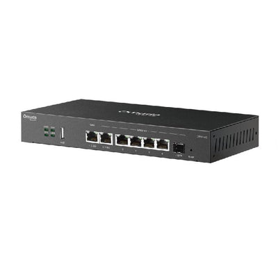 TP-Link Omada ER707-M2 router integrated into an Omada SDN enterprise network rack setup