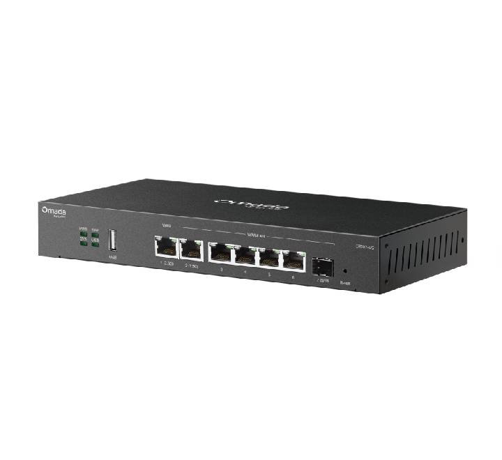 TP-Link Omada ER707-M2 router integrated into an Omada SDN enterprise network rack setup
