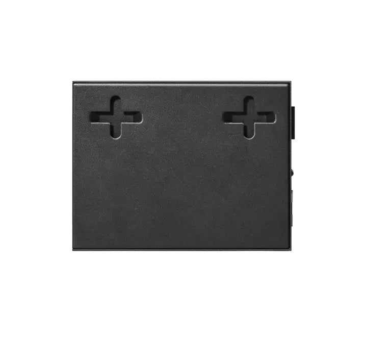 Close-up of TP-Link MC211CS-2 media converter ports and diagnostic LED indicators for PWR and Link Activity.