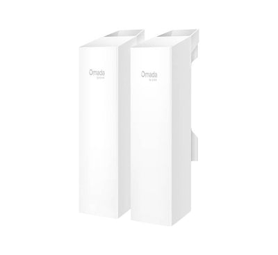 TP-Link Omada EAP100-Bridge KIT 2.4GHz wireless bridge unit mounted outdoors for long-range point-to-point networking.