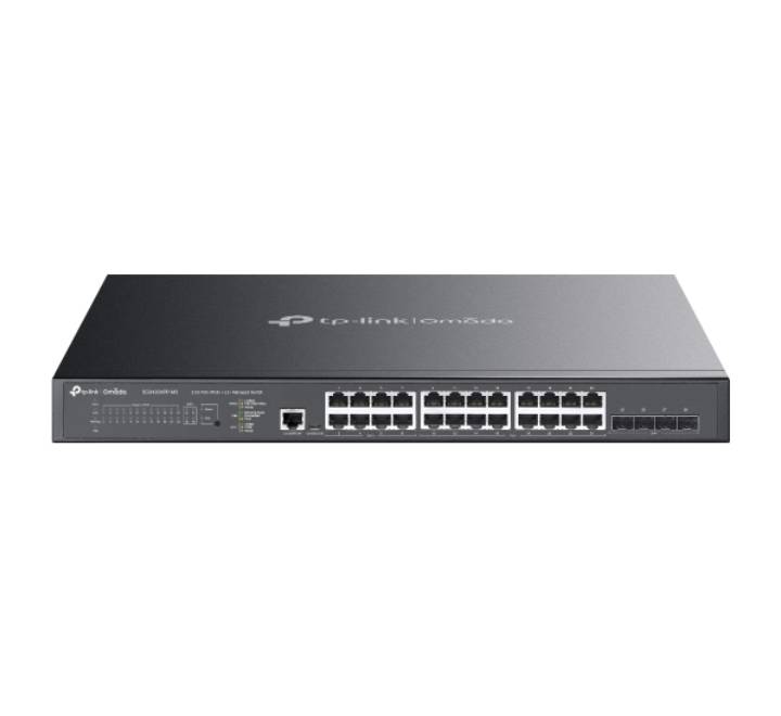 Front view of the TP-Link Omada SG3428XPP-M2 2.5G Multi-Gigabit PoE++ Switch showing port arrangement.