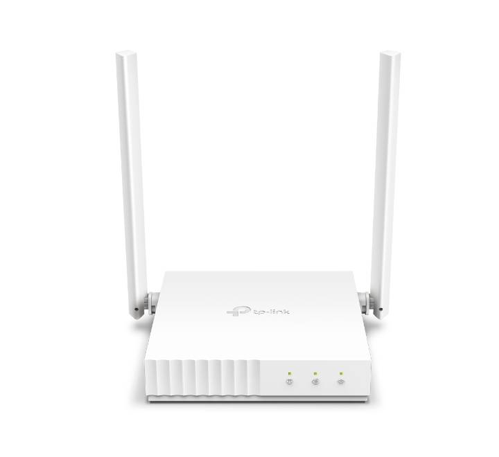 Infographic showing the white TP-Link RE200 AC750 range extender plugged into a wall outlet, syncing wirelessly via WPS with a black home router resting on a side table.