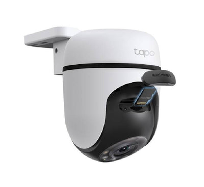 TP-Link Tapo C500 IP65 weatherproof outdoor camera installed on exterior wall