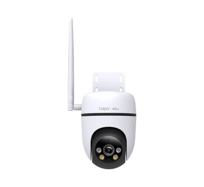 TP-Link Tapo C501GW 4G LTE outdoor pan tilt security camera front view with antenna