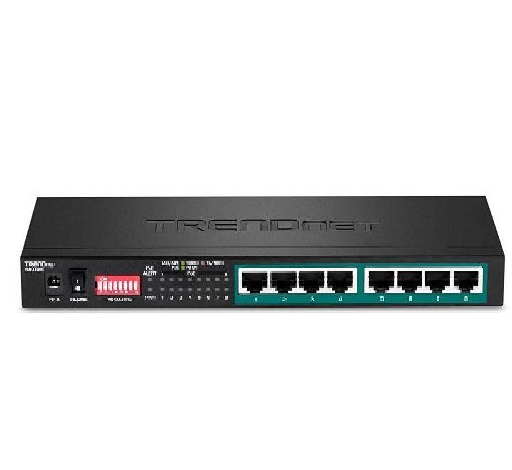 TRENDnet TPE-LG80 8-Port Gigabit Long Range PoE+ Switch front view
