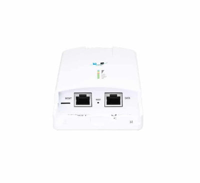 Complete package contents of the Ubiquiti airFiber 5XHD kit, including the LTU radio, 24V PoE adapter, external GPS antenna, and IP67 weatherproofing upgrade kit.
