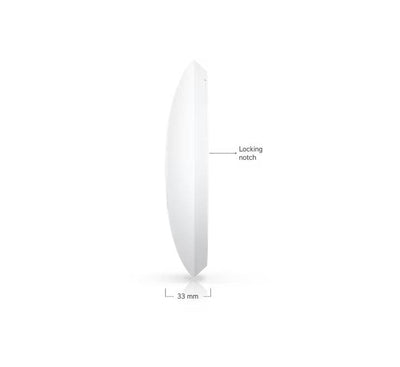 Close up of the Ubiquiti U7 Lite rear panel highlighting the high-speed 2.5 GbE PoE uplink port