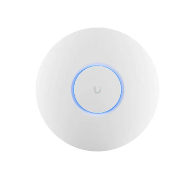 Ubiquiti UniFi U6 Plus WiFi 6 ceiling access point front view in clean white finish