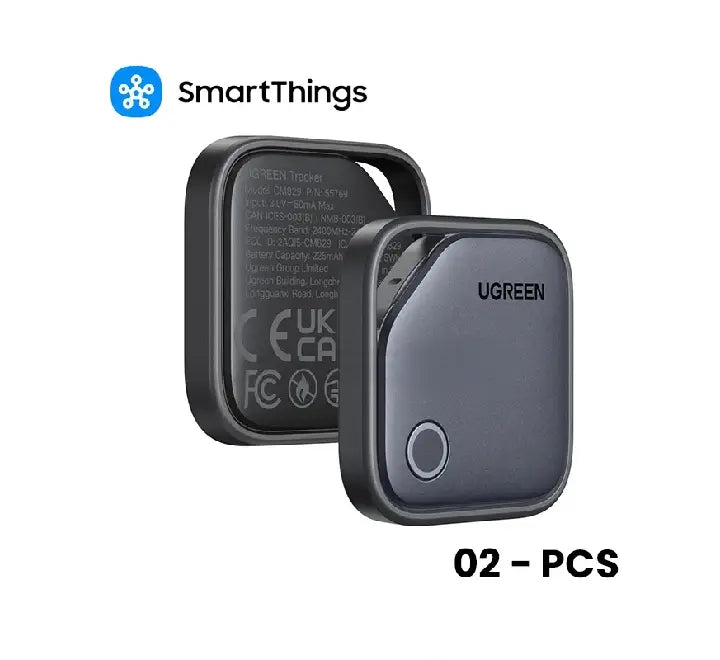 UGREEN smart tracker tag attached to a ring of keys using built-in hanger slot