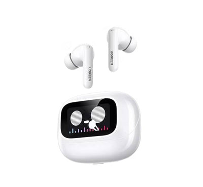UGREEN HiTune T6 Magic ANC Earbuds HK-WS211 with Smart Display Case in white