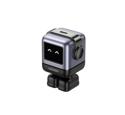 UGREEN Uno RG 30W USB-C PD GaN robot charger in Space Gray with magnetic feet