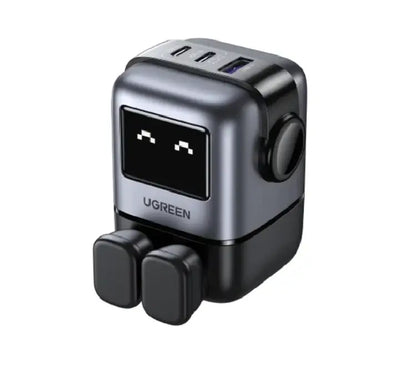 UGREEN Uno RG 65W GaN Fast Charger CD361 robot design with LED expression display screen.