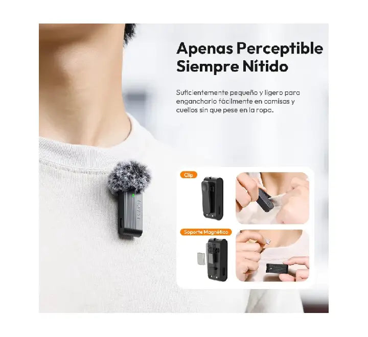 Ulanzi A100 V2 smart noise cancelling wireless microphone for vloggers