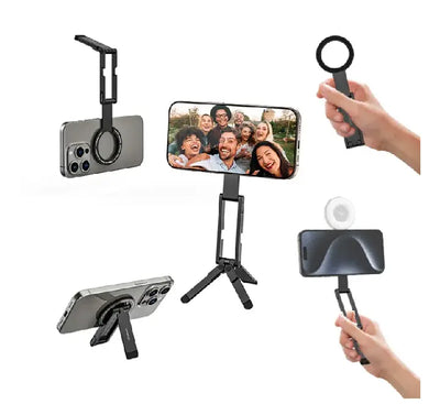 Ulanzi MA60 magnetic tripod adjusting pitch and rotation for vertical TikTok and overhead filming