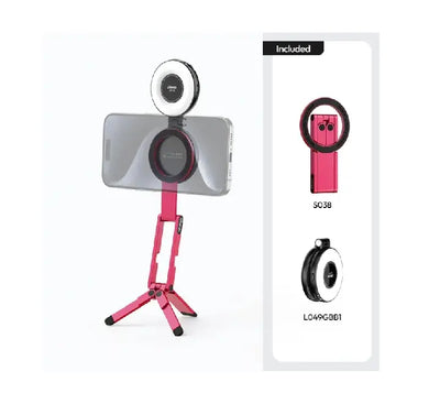 Ulanzi MA60 magnetic phone tripod box contents including the magnetic ring sticker