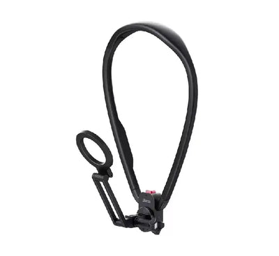 Creator wearing Ulanzi MG14 neck mount recording hands-free POV video on iPhone