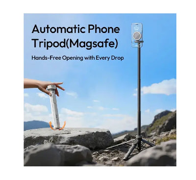 Compact 28.5cm folded size of the 385g Ulanzi MT85 magnetic tripod for travel