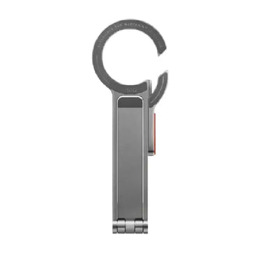 UNIQ Arcus aluminium magnetic carabiner phone tripod and selfie stick in Steel Volt color.