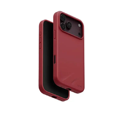 UNIQ Hybrid Lino MagSafe liquid silicone case for iPhone 18 in soft-touch finish