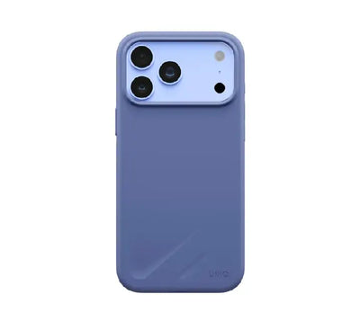 Close-up of interchangeable raised camera lens bezel on UNIQ Lino iPhone 18 case