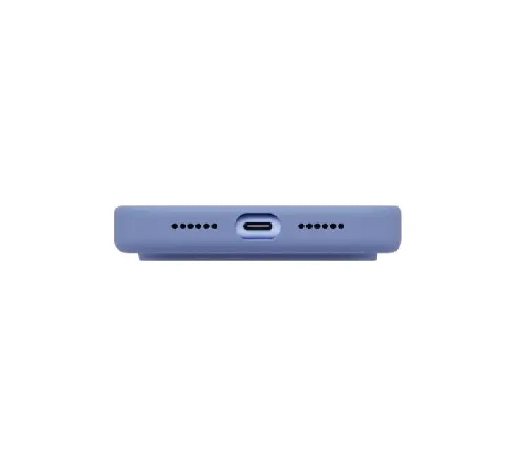 UNIQ Hybrid Lino case attached to a magnetic MagSafe wireless charger