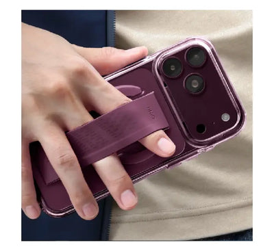 UNIQ Swivix case with MagClick magnetic ring aligned on MagSafe charger