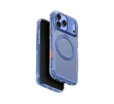UNIQ Hybrid Swivix MagSafe clear case for iPhone 18 showing back view and magnet ring