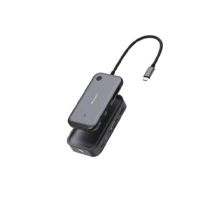 Close-up view of the transmitter base showing dual USB 3.2 Gen 1 ports and integrated SD/microSD card reader slots.