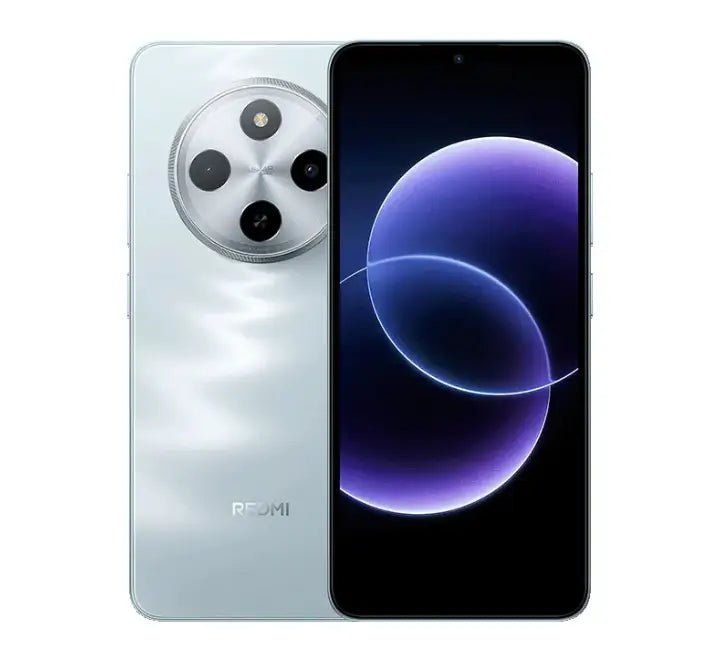 Xiaomi Redmi 17C smartphone in Light Blue color showing front screen and rear design