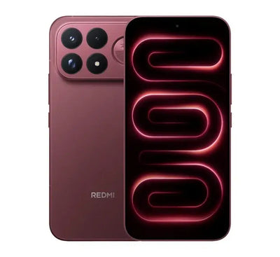 Xiaomi Redmi K100 Pro Max 5G in Red showing front screen and premium ergonomic build