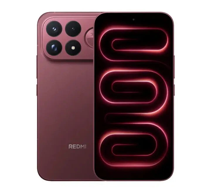 Xiaomi Redmi K100 Pro Max 5G in Red showing front screen and premium ergonomic build