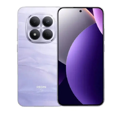 Xiaomi Redmi Note 15 Pro 5G variant in Mist Purple displaying the elegant pastel color scheme and modern bezel-less front display.