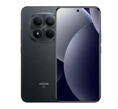 Xiaomi Redmi Note 15 Pro+ 5G Stable Edition smartphone in Midnight Black, displaying the minimalist design and the 6.83-inch AMOLED display panel.