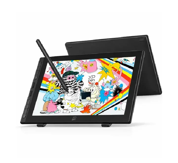 XPPen Artist 16 3rd Gen 15.4 inch drawing display tablet front view in Black