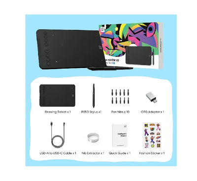 XPPen Deco mini7W V2 Bluetooth 5.0 wireless connection with laptop and mobile devices