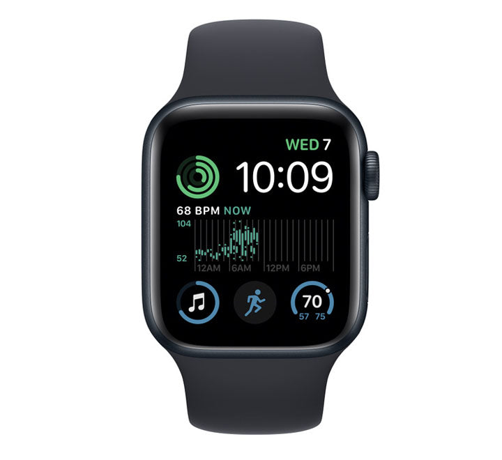 Apple Watch SE 44mm Midnight Aluminum Case With Midnight Sport Band (MNK03), Apple Watch SE, Apple - ICT.com.mm