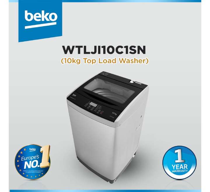 Beko 10kg Topload Washing Machine WTLJI10C1SN, Washer, Beko - ICT.com.mm