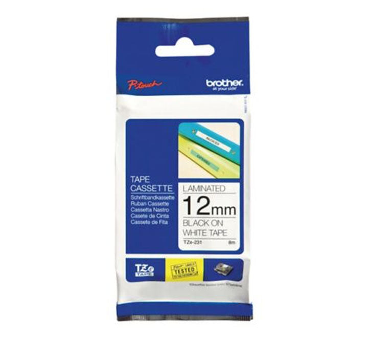 Brother P-Touch TZ Labelling Tape 8M X 12mm (White), Label Paper, Brother - ICT.com.mm