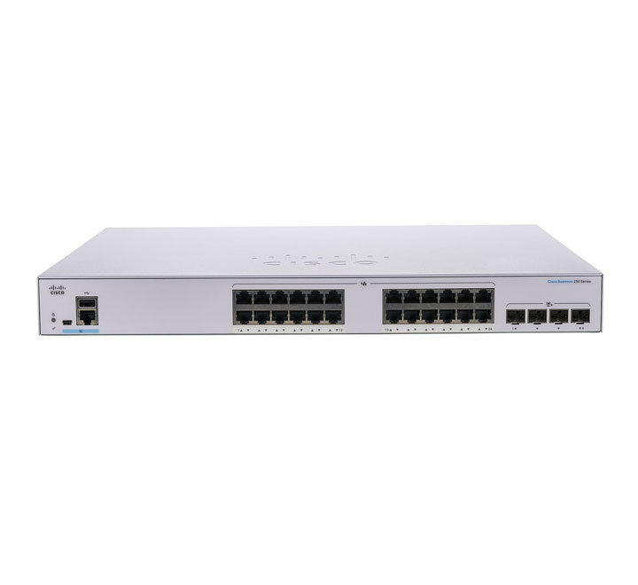 Cisco CBS250-24T-4G-EU 24-Port Smart Switch, Managed Switches, Cisco - ICT.com.mm