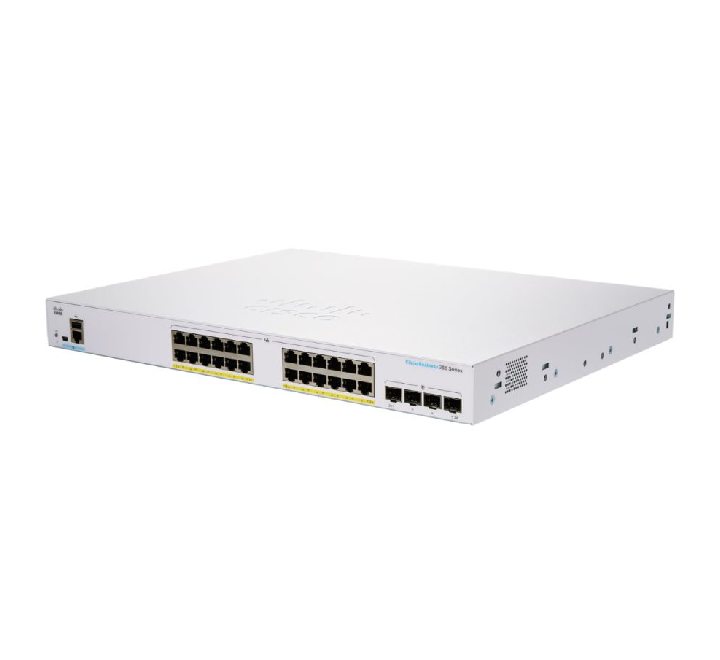 Cisco CBS250-24FP-4G-EU Smart 24-port GE, Full PoE 4x1G SFP Switch, POE Switches, Cisco - ICT.com.mm